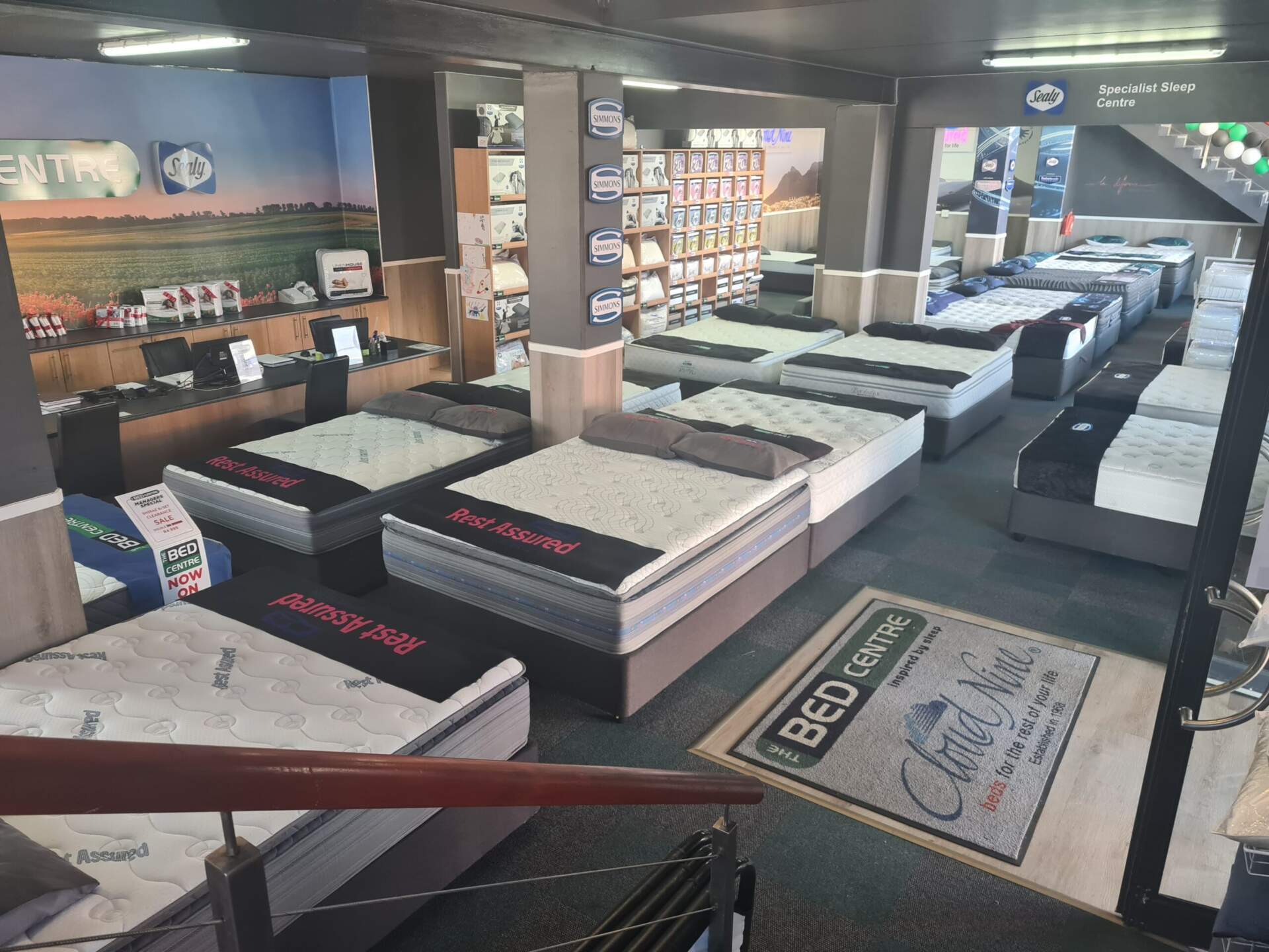 The Bed Centre Somerset West inside the shop